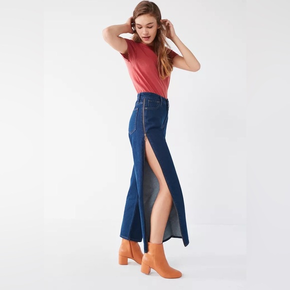 Urban Outfitters BDG Zip Wide Leg High Rise Jeans 26 Blue - Picture 1 of 8